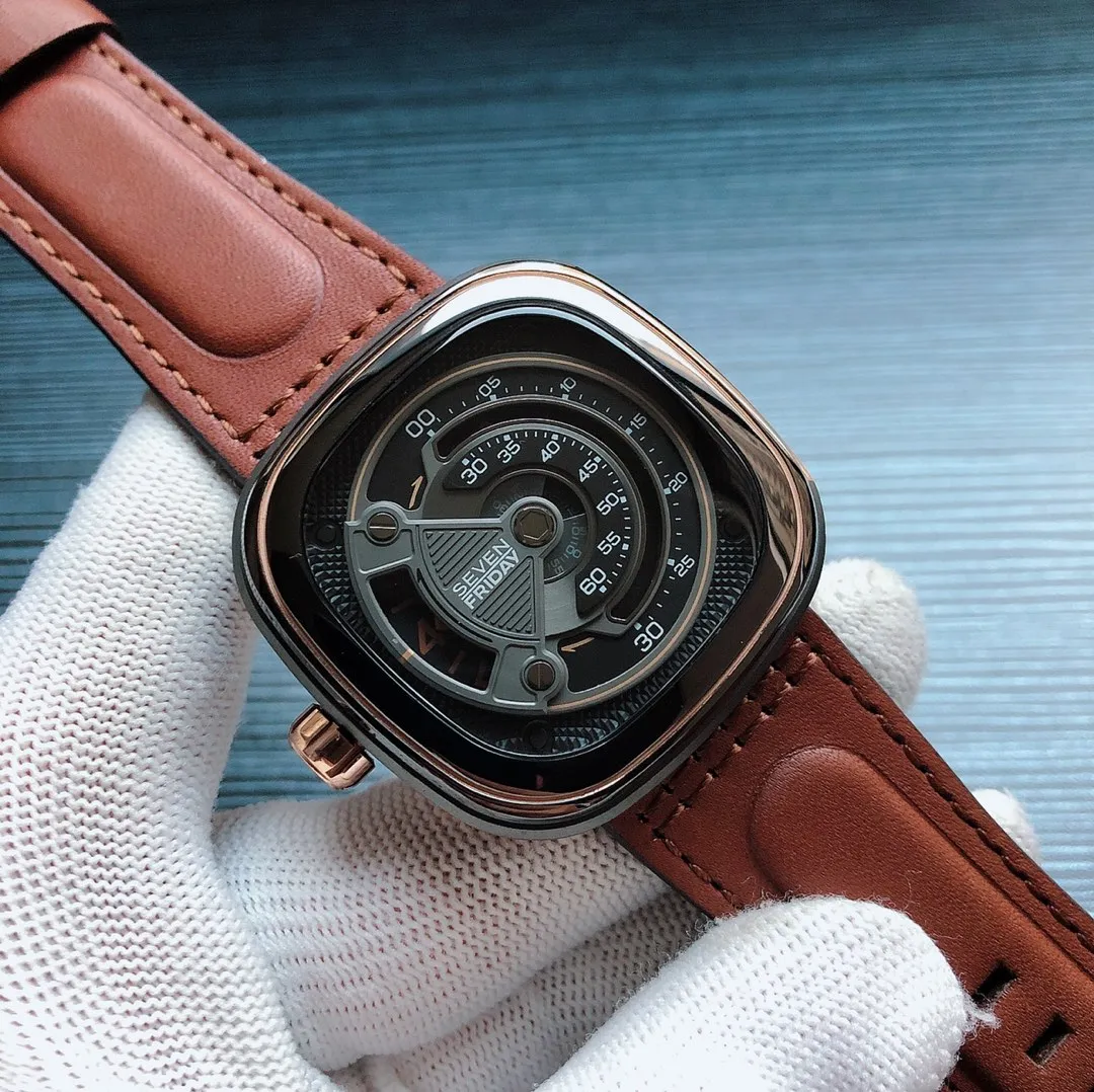 [Authentic Tmall] 💰1640 SEVENFRIDAY 🎮 seven Friday once again upgraded Android SEVENFRIDAY M2B/01 imported calf belt Material: high-grade 316 stainless steel case, 🎮high-end market quality Please pay attention to the workmanship details to truly be consistent with the counter products! Each watch has an ID card (independently coded) scan the back of the watch with your NFC-enabled phone! Register and log in to Seven Fridays account! Bind the watch! Seven Fridays model M2B/01, size: 47*13mm ➕Free one pair of tape